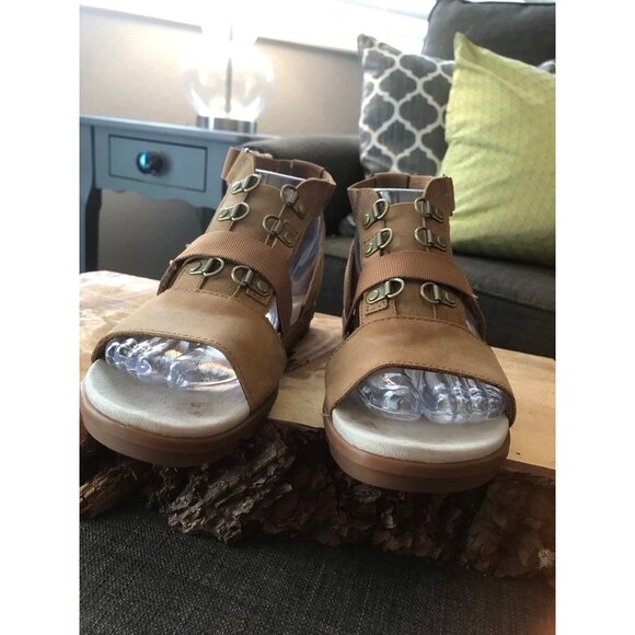 Sorel Toreda Carly Sandal Tan Size 7.5 gladiator strappy - Picture 6 of 8